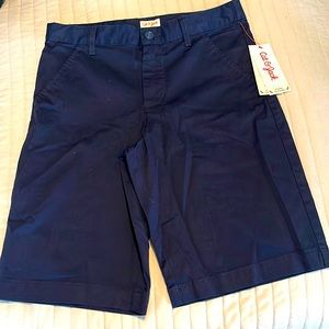 NWT!! Boys' Flat Front Uniform Chino Shorts in Navy- Cat & Jack Size 14